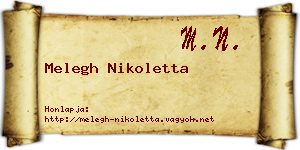Melegh Nikoletta névjegykártya